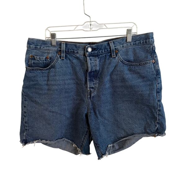 Levi’s 501 ‘90s Light Wash Button Fly Denim Jort Short 16W Women’s Blue - Picture 2 of 6